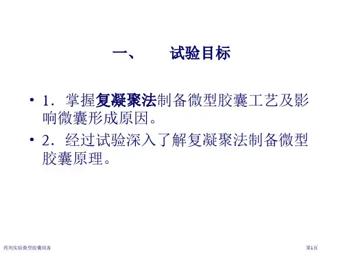 药剂实验微型胶囊制备