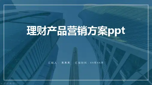 理财产品营销方案ppt