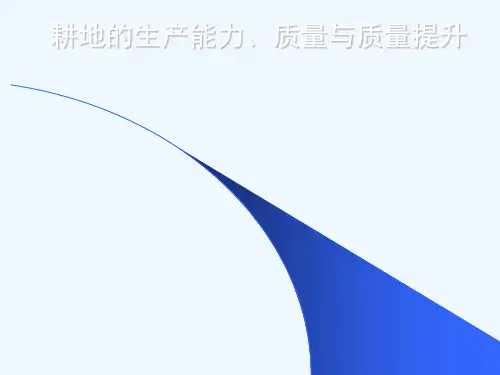 耕地生产能力耕地质量与其提升