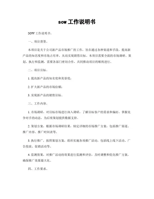sow工作说明书