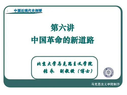 第六讲：中国革命的新道路(张永老师)