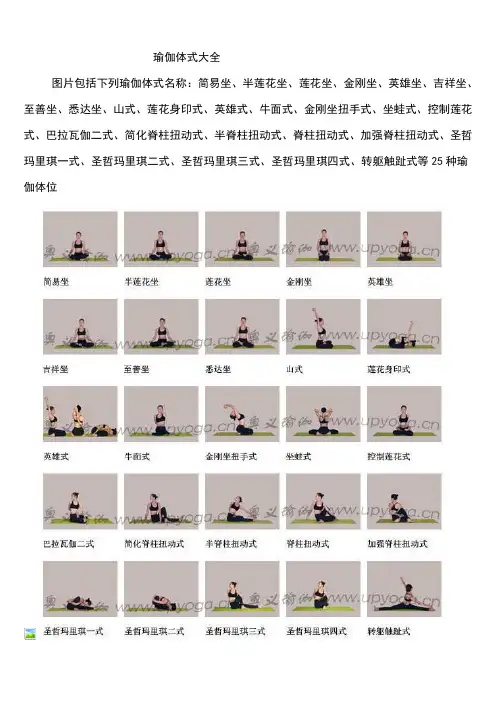 瑜伽体式大全