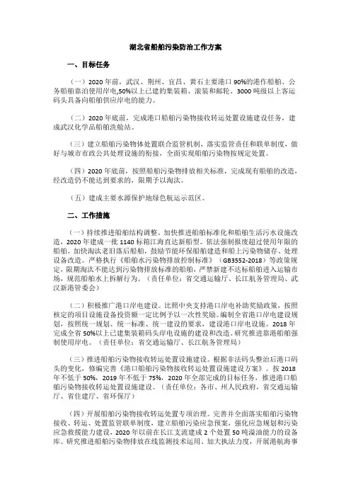 湖北省船舶污染防治工作方案