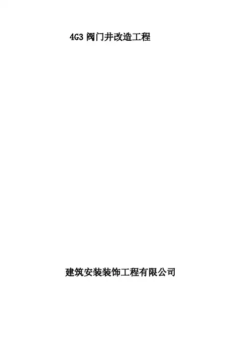 阀门井改造工程