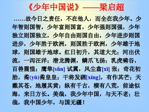《记梁任公先生的一次演讲》竞教课