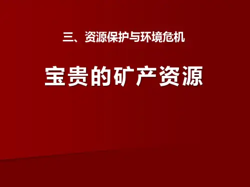 《宝贵的矿产资源》资源保护与环境危机教学ppt课件(优选)2