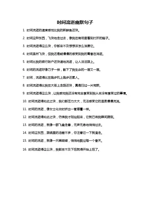 时间流逝幽默句子