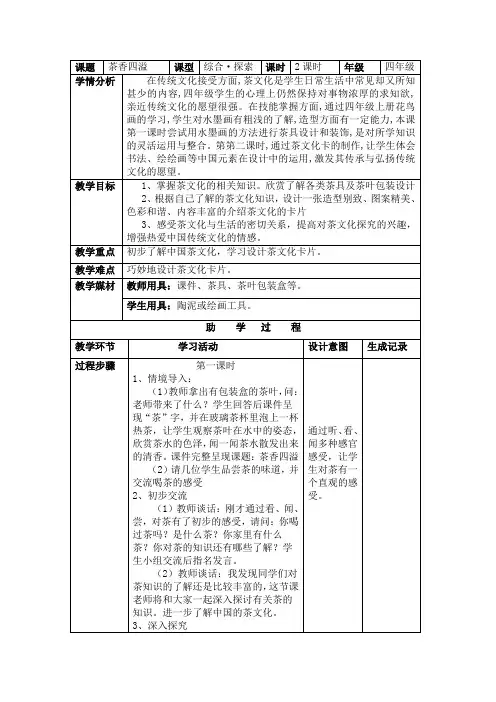 1、茶香四溢