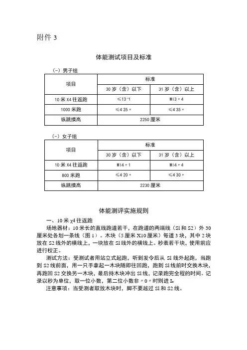 公安机关录用人民警察体能测评项目和标准(暂行)