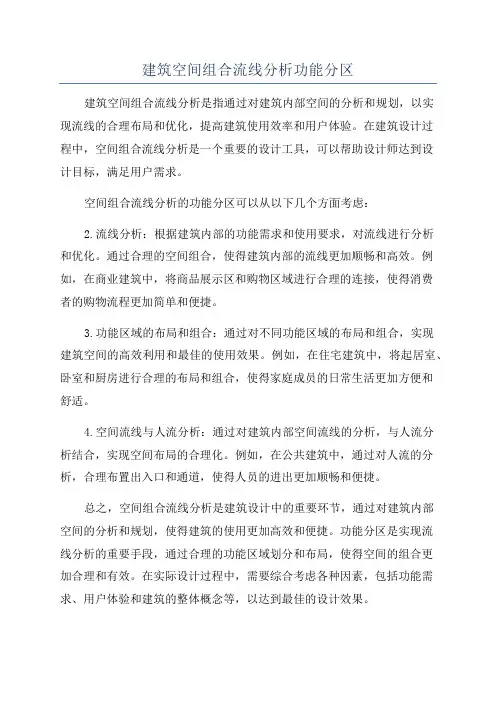 建筑空间组合流线分析功能分区