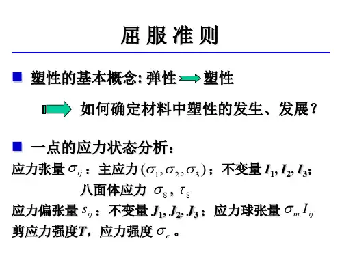 工程塑性力学-屈服准则
