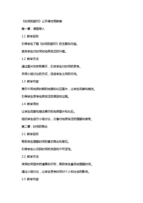 《时间的脚印》公开课教案