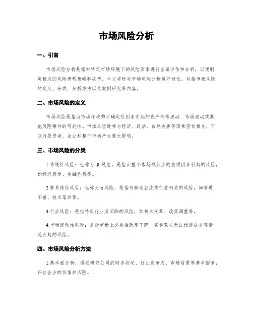 市场风险分析