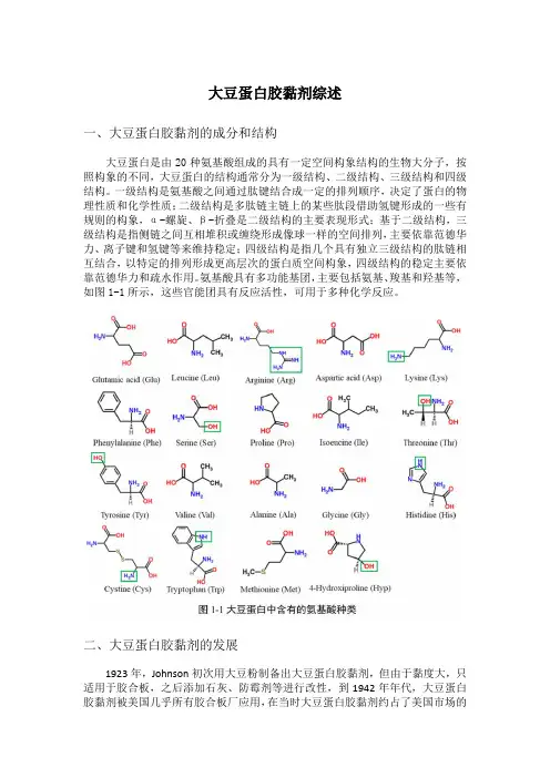 大豆蛋白胶黏剂综述