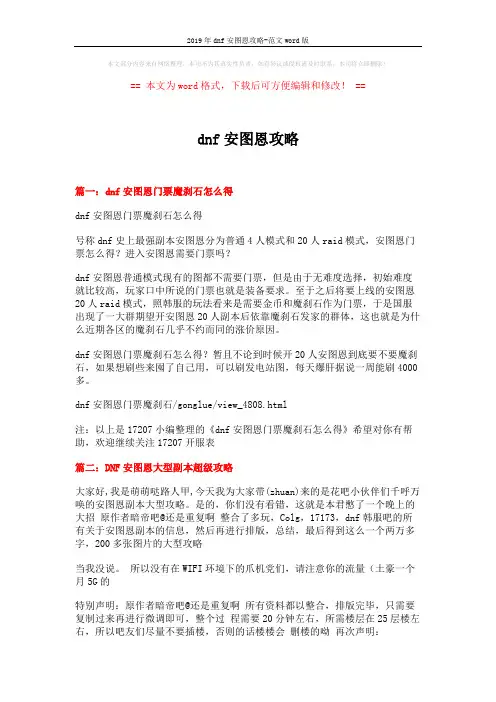 2019年dnf安图恩攻略-范文word版 (11页)