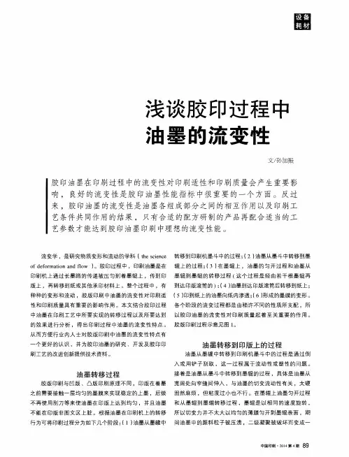 浅谈胶印过程中油墨的流变性