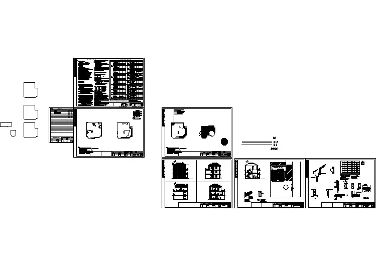清远某地三层框架结构别墅楼建筑设计施工图