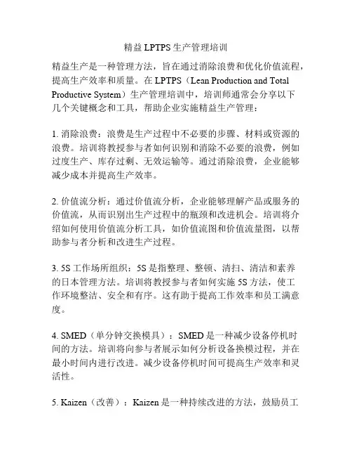 精益LPTPS生产管理培训