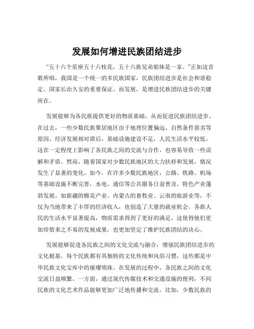 发展如何增进民族团结进步