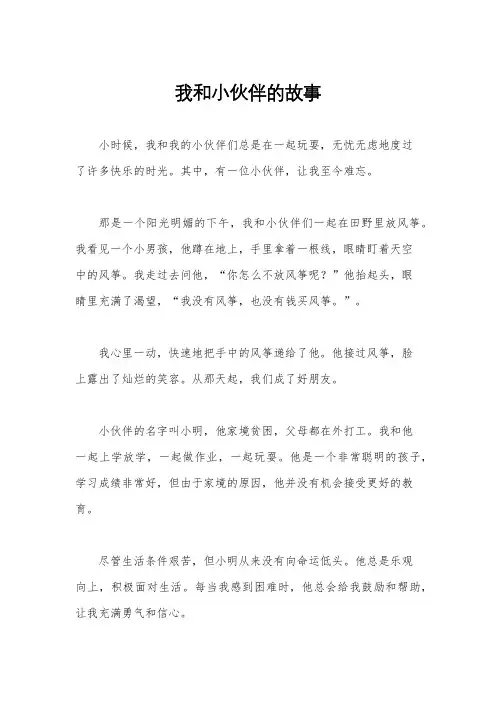 我和小伙伴的故事