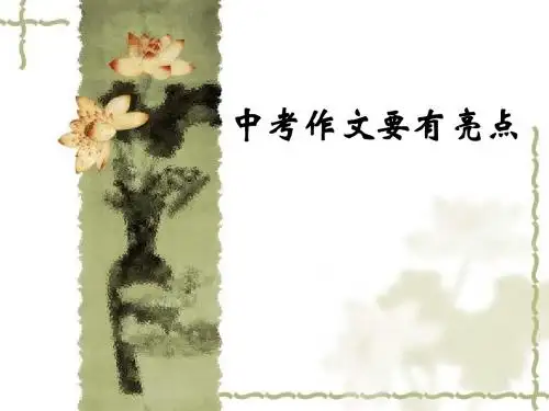 中考作文要有亮点(仅供参考)
