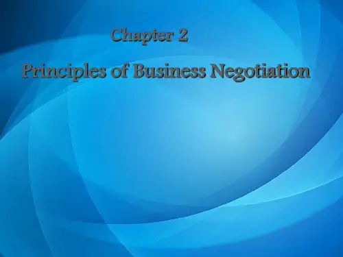 国际商务英语谈判     Chapter 2-done