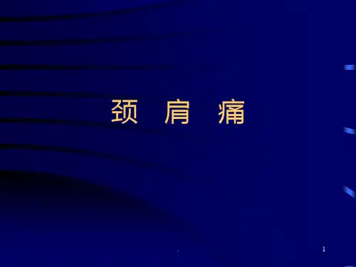 颈肩痛PPT课件