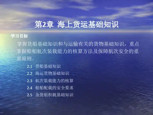 《国际货物运输》第2章--海上货运基础知识-课件