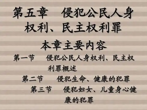 刑法分论第五章