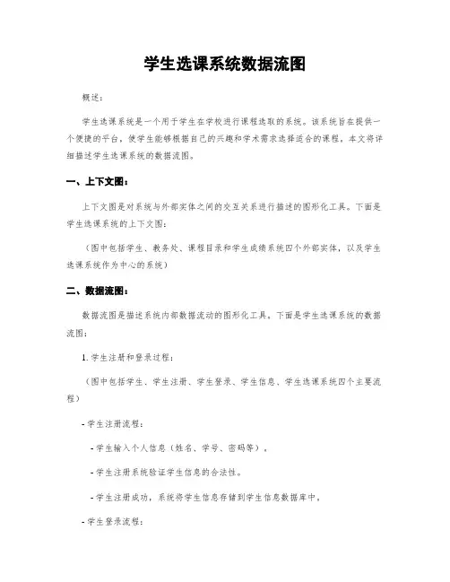 学生选课系统数据流图