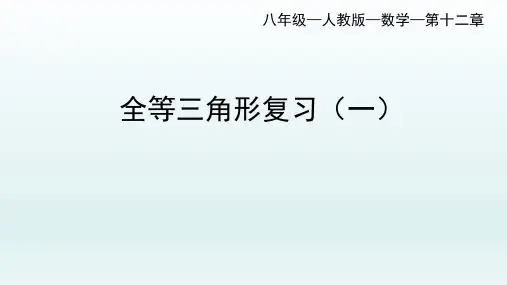 人教版八年级数学上册第12章全等三角形复习课件
