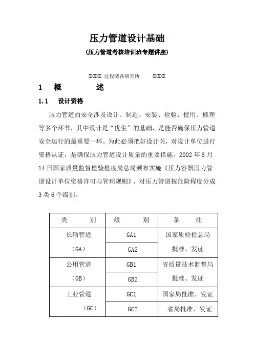 压力管道设计培训资料.doc