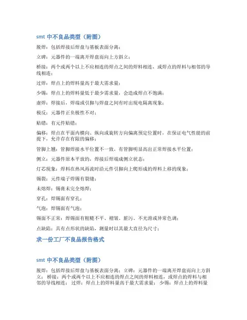 smt不良品分析报告范文
