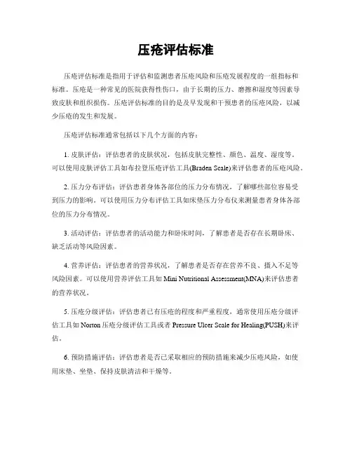 压疮评估标准