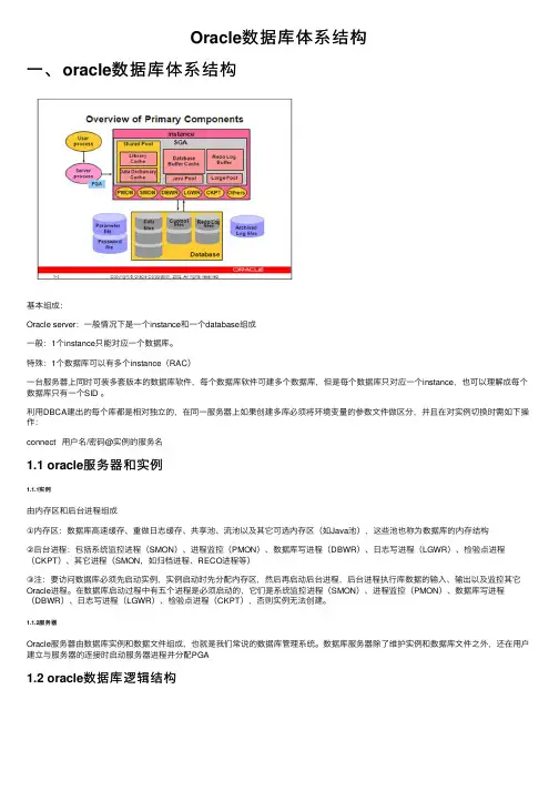 Oracle数据库体系结构