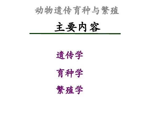 动物遗传育种与繁殖