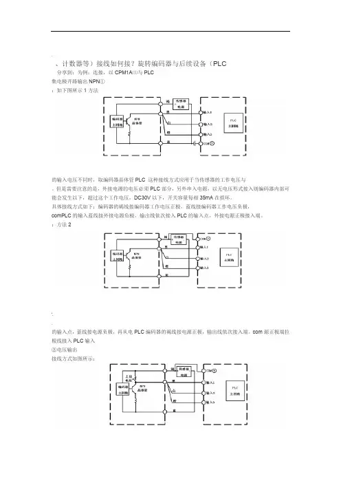 编码器PLC接线
