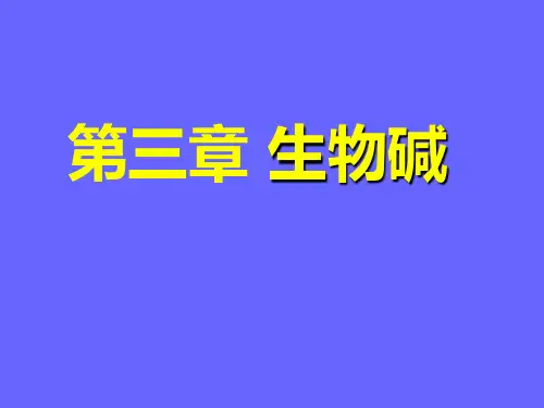 第十章 生物碱课件