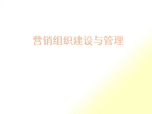 营销组织设计与管理讲义