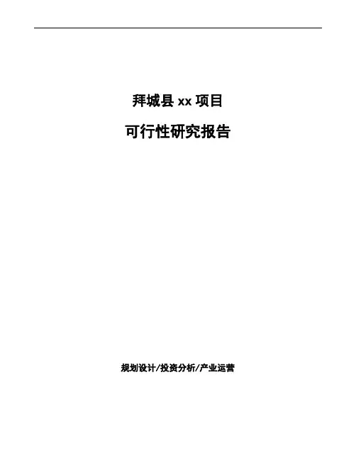 拜城县如何编写可行性研究报告