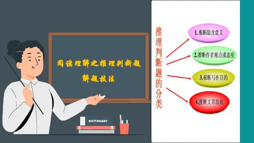 高考英语阅读理解专项突破之推理判断题解题技巧与策略课件