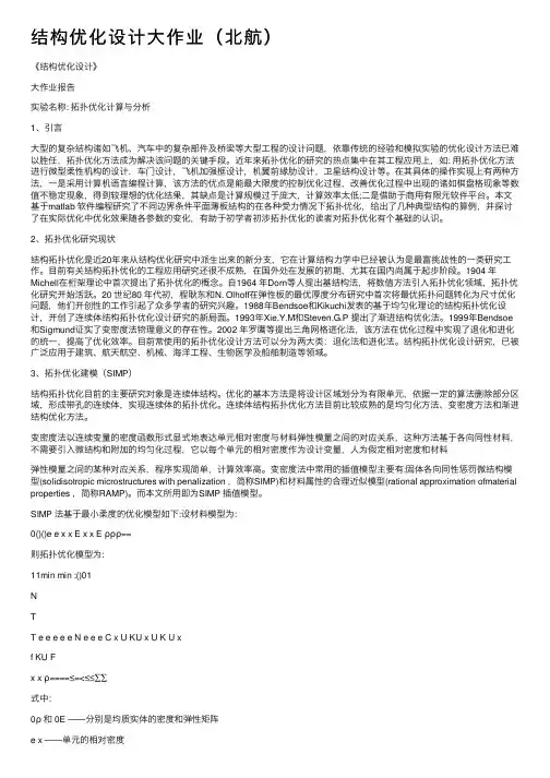 结构优化设计大作业（北航）