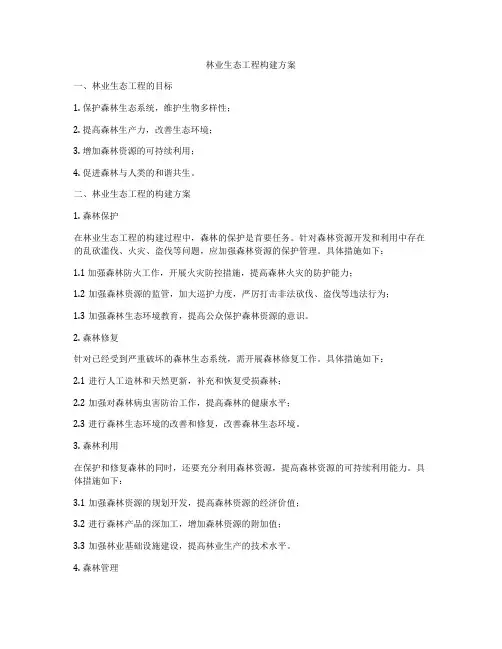 林业生态工程构建方案