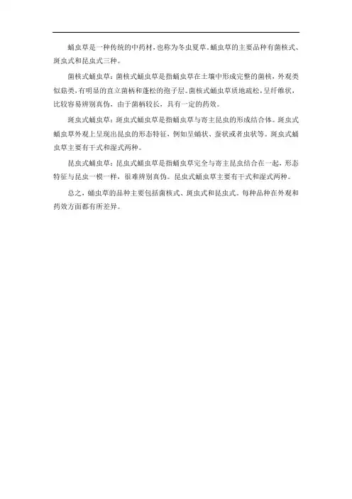 蛹虫草 品种