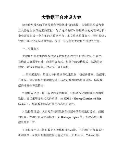 大数据平台建设方案