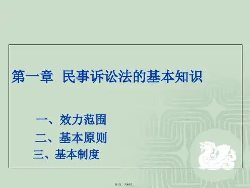 1第一章-民事诉讼法的基本知识