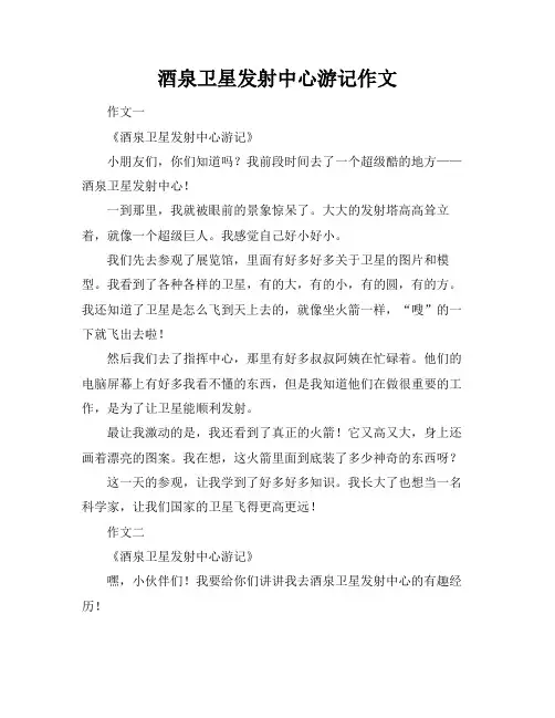 酒泉卫星发射中心游记作文