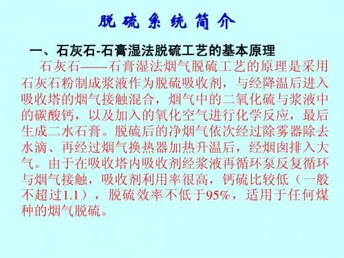 脱硫系统介绍