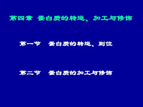 第四章蛋白质的转运、加工与修饰(8)资料.