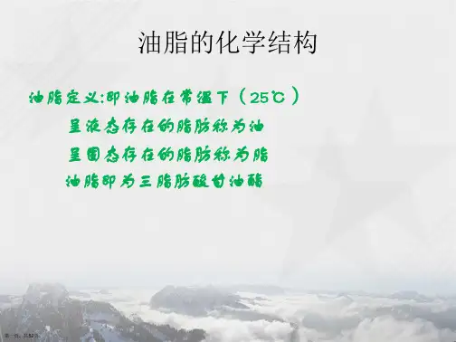 人造奶油生产培训基础知识